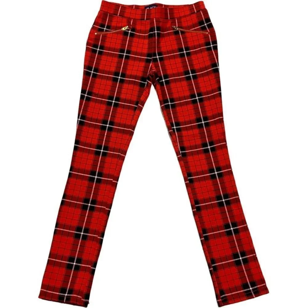 𝅺CHILDREN’S PLACE Holiday Pull-on Leggings Girl’s SIZE 12 Red Plain Stretch NEW